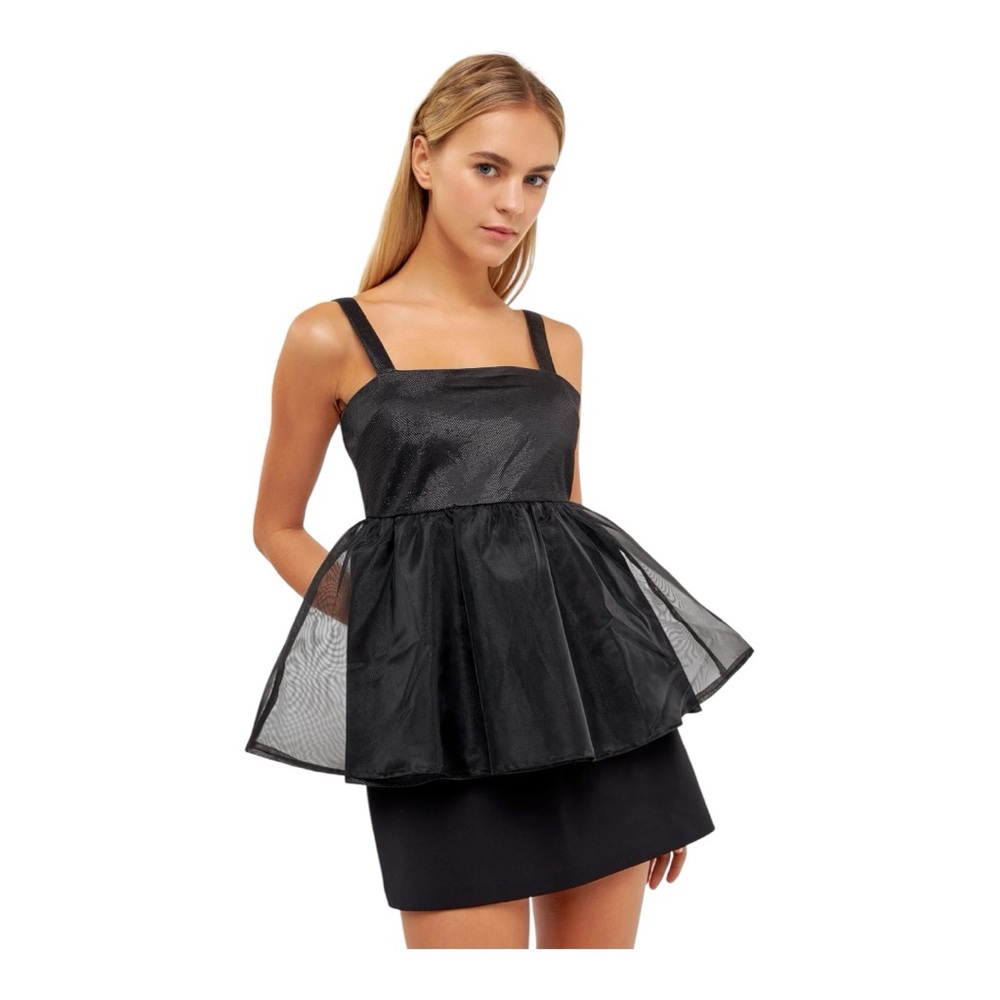 ENGLISH FACTORY SLEEVELESS PEPLUM TANK TOP, NWT size Medium